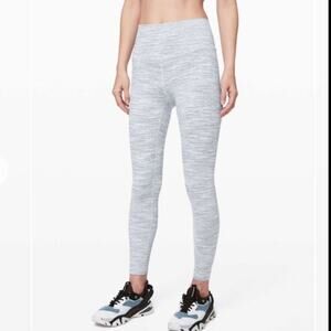 Lululemon Wunder Under Wee Are From Space Blue Chambray Leggings Size 10 W5BSOS